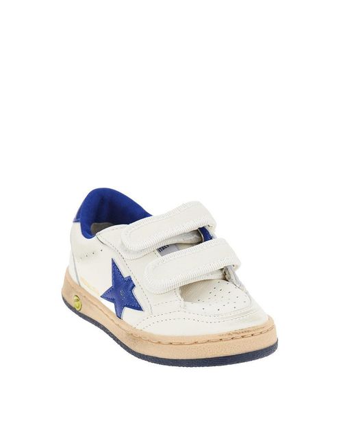 Golden Goose Deluxe Brand Blue 'Ball Star Strap' Leather Sneakers Kids