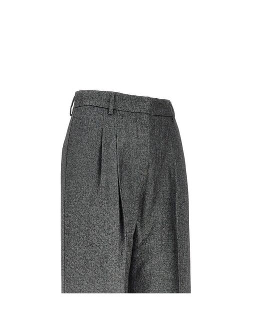 ANDAMANE Gray 'Nathalie' Mouliné Knitting Pants