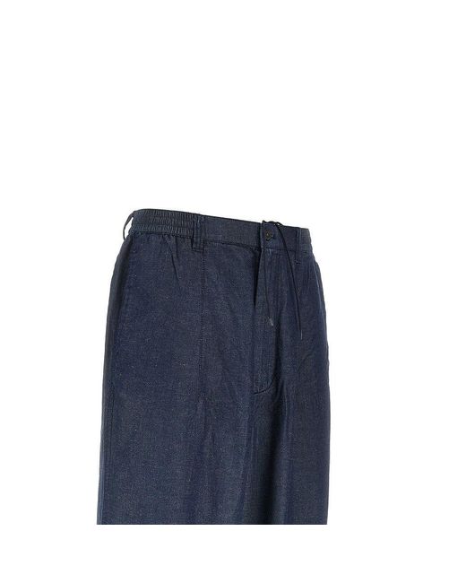 Emporio Armani Blue Chambray Pants for men