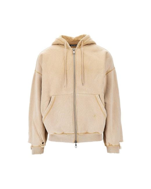 Cole Buxton Natural Full-Zip Hoodie With Sun-Faded Effect for men