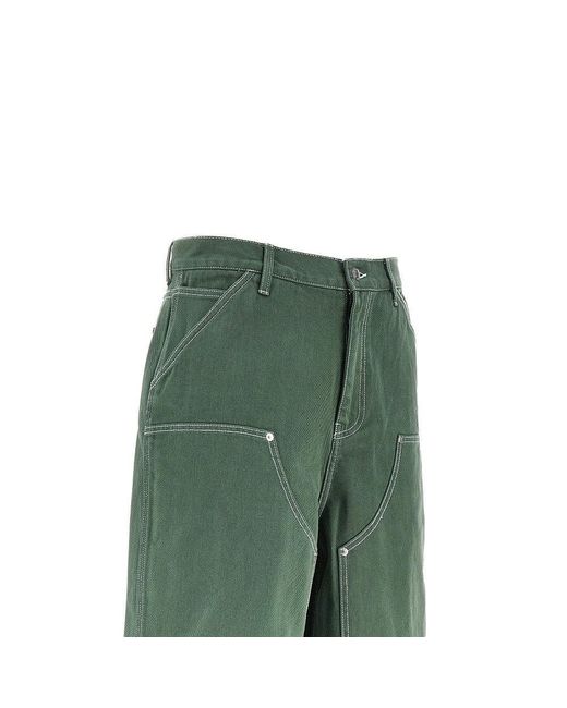 AWAKE NY Green Double Knee Denim Shorts for men