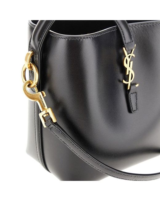 Saint Laurent Black Leather Mini 'Le 37' Bucket Bag