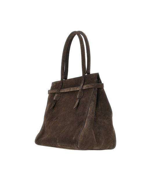 DSquared² Black Suede Leather Twin Shopping Bag for men