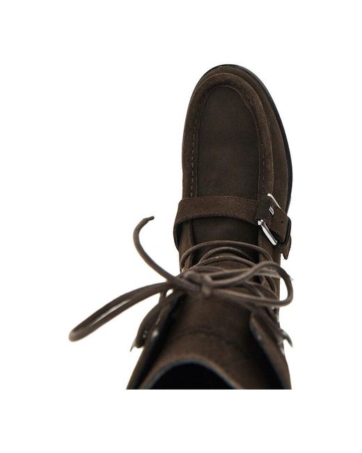 Emporio Armani Brown Suede Leather Ankle Boots