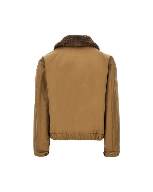 Emporio Armani Brown Padded Cotton Canvas Blouson for men