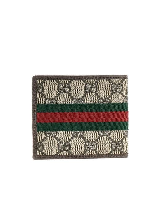 Gucci Gray 'Ophidia' Bi-Fold Wallet for men
