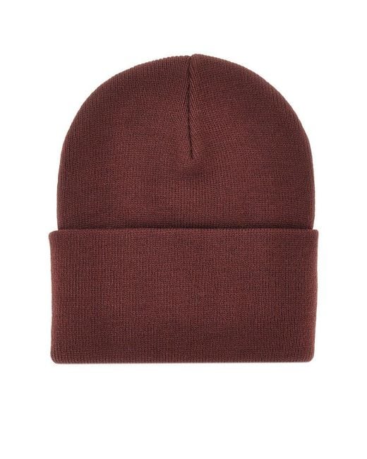 Carhartt Red Logo Patch Beanie for men
