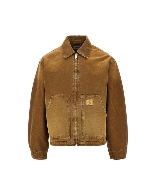 Carhartt Brown Destroy Denim 'Arcan' Jacket for men