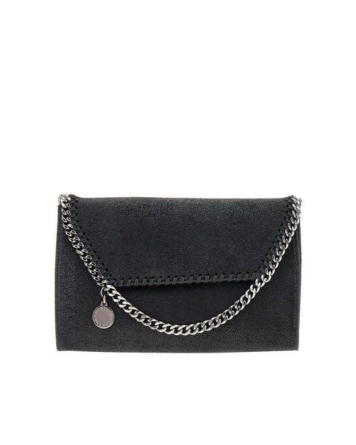 Stella McCartney Black Mini Falabella Crossbody Bag