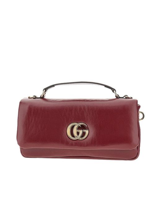 Gucci Purple Leather Small 'Gg Milano' Bag