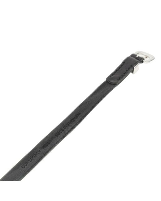 Our Legacy Black Leather Belt for men