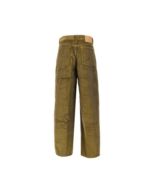 Pantalone Large Fit di AMI in Green da Uomo