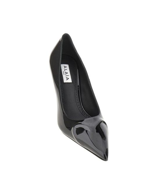 Alaïa Black Patent Leather Pumps 90