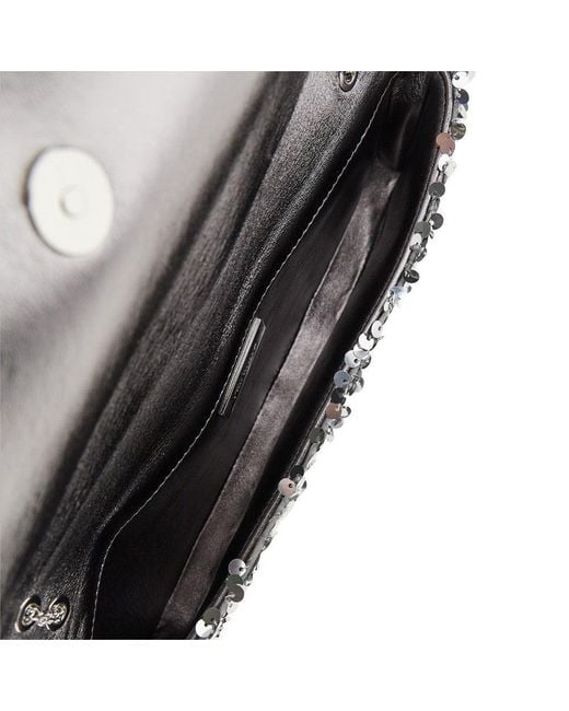Rabanne Blue Sequinned Sparkle Baguette Bag
