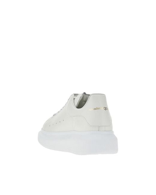 McQueen Gray Leather Oversize Sneakers for men