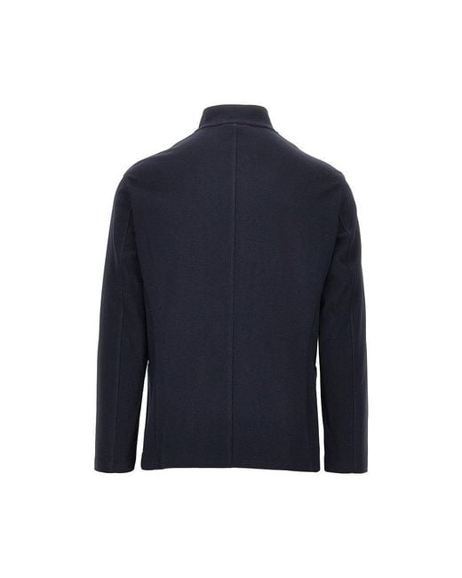 Emporio Armani Blue Jersey Jacket for men