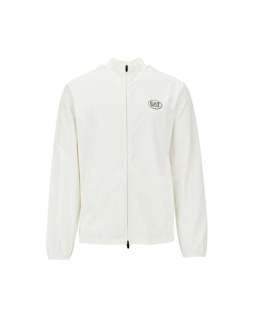 EA7 White Ventus7 Technical Fabric Golf Pro Jacket for men