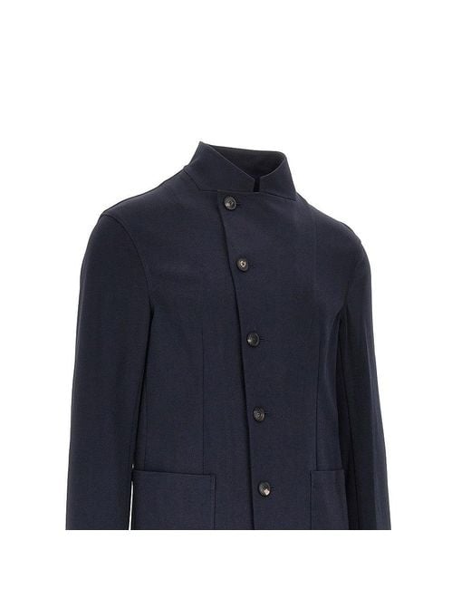 Emporio Armani Blue Jersey Jacket for men