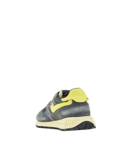 Autry Blue Suede And Nylon Reelwind Low Sneakers for men