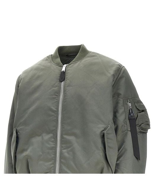 Alpha Industries Green Reversible Ma-1 Base Flight Jacket for men