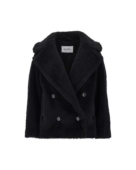 Max Mara Black Wool-Blend Short Coat