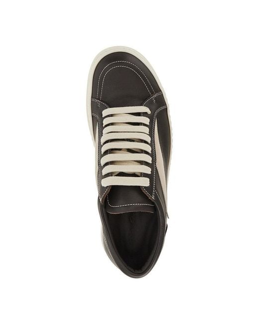 Rick Owens Brown Leather Vintage Sneakers for men