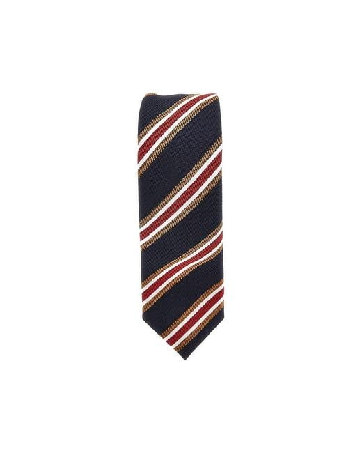 Emporio Armani Blue Silk Necktie With Jacquard Motif for men