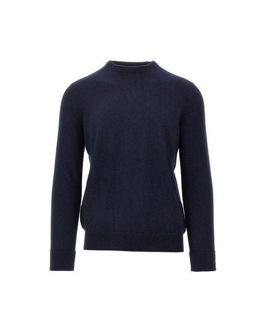 Ballantyne Blue Cashmere Crewneck Sweater for men
