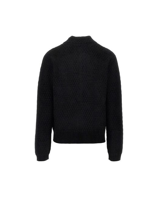 Emporio Armani Black Virgin Wool-Blend Sweater for men