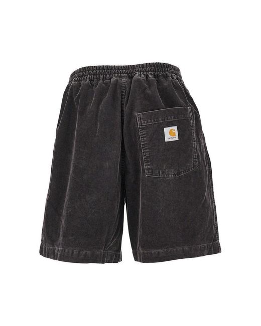 Carhartt Black 'Reynold' Corduroy Shorts for men