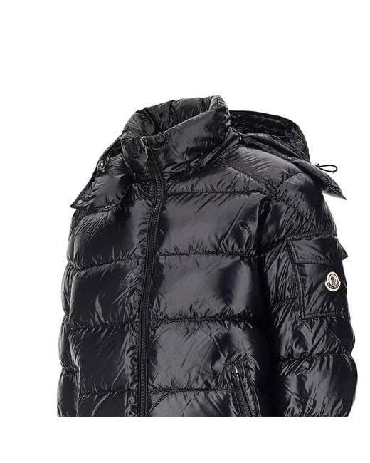 Moncler Black Maya' Hooded Down Jacket for men