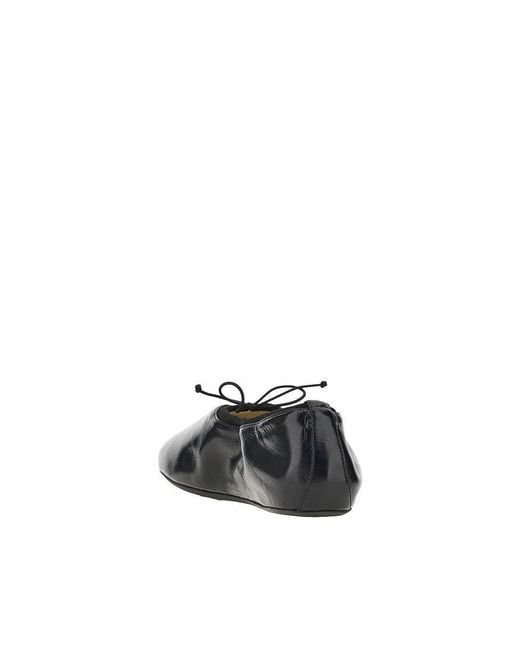 Phoebe Philo Black Patent Leather Ballerina Flats