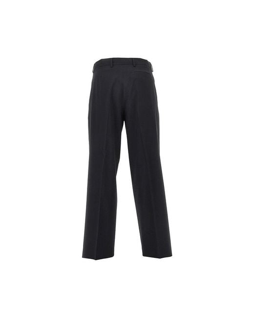 BRERAS Milano Black 'Orazio' Wool Pants With Dart for men