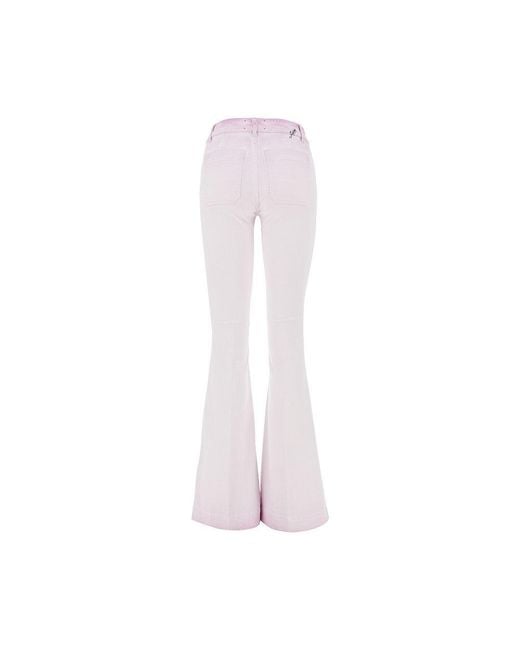 Seafarer Pink 'Delphine' Stretch Bull Flared Jeans