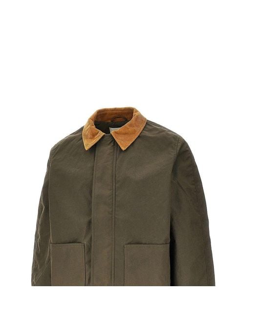 Forét Green Waxed Cotton Jacket for men