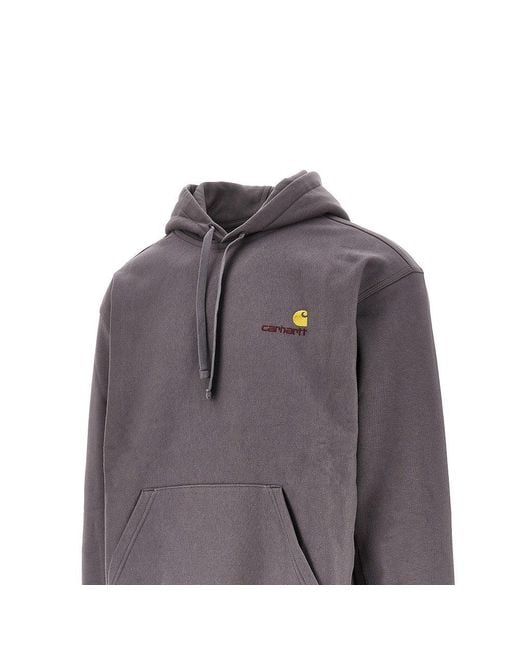 Carhartt Gray 'American Script' Hoodie for men