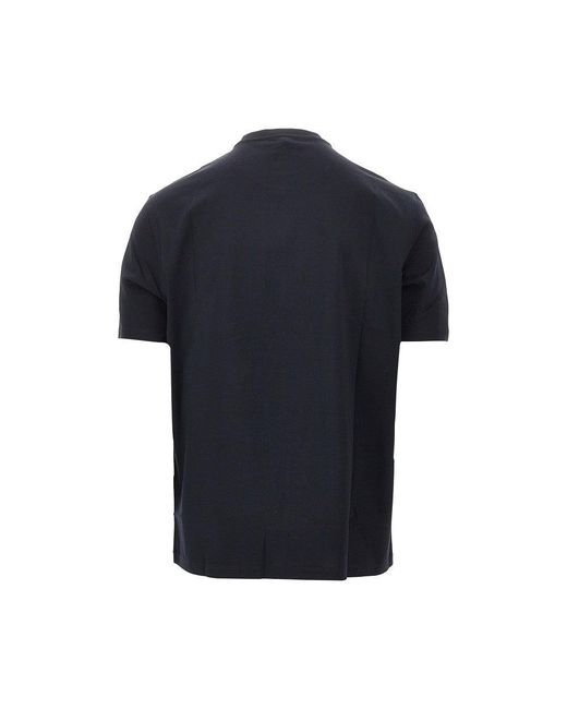 Emporio Armani Blue Jacquard Eagle T-Shirt for men
