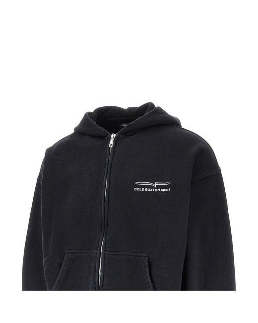Cole Buxton Black Sport' Full-Zip Hoodie for men