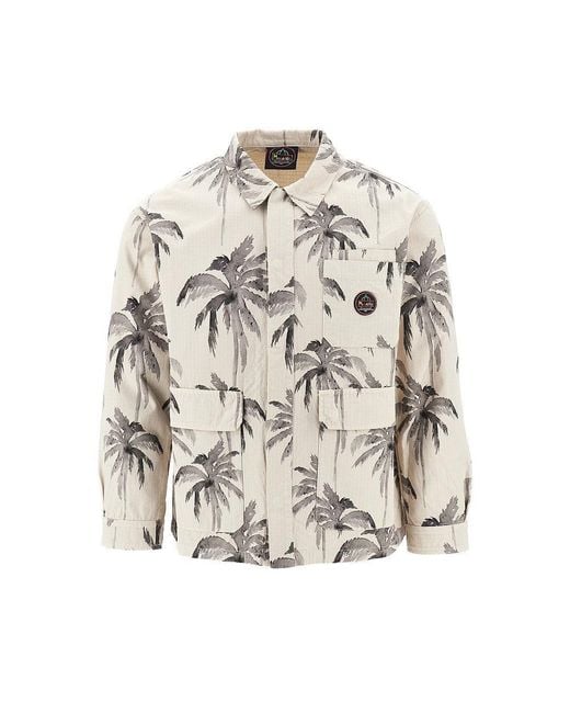 Mauna Kea Natural 'Palms' Cotton Safari Jacket for men