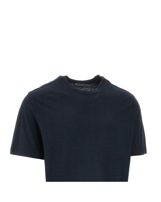 Majestic Filatures Blue Cotton And Lyocell T-Shirt for men