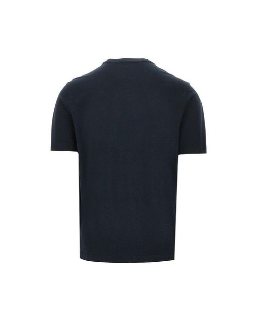 Majestic Filatures Blue Cotton And Lyocell T-Shirt for men