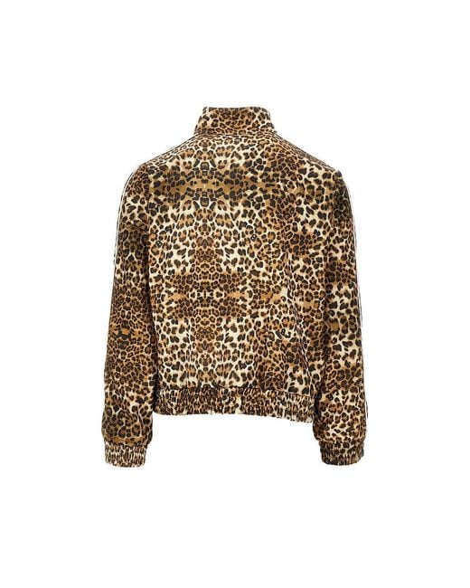 Cole Buxton Brown Leopard Print Track Jacket for men