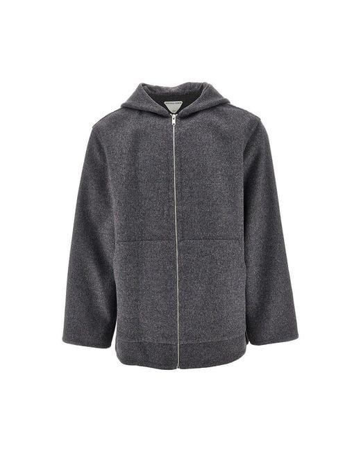 Bottega Veneta Gray Wool Double Blouson Jacket for men