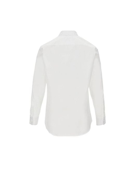 DSquared² White Stretch Cotton Shirt for men