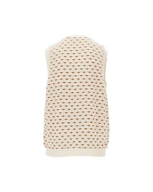 Les Deux Natural Esmay Shell Knitted Vest for men