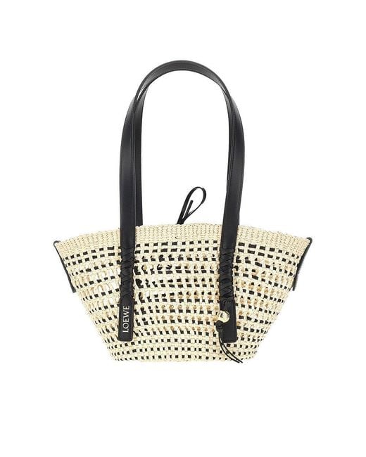 Loewe Metallic Braided Palm Small 'Braid' Basket Bag