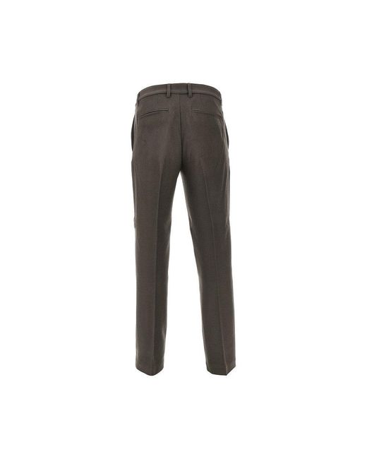 Emporio Armani Gray Wool And Cashmere-Blend Chino Pants for men