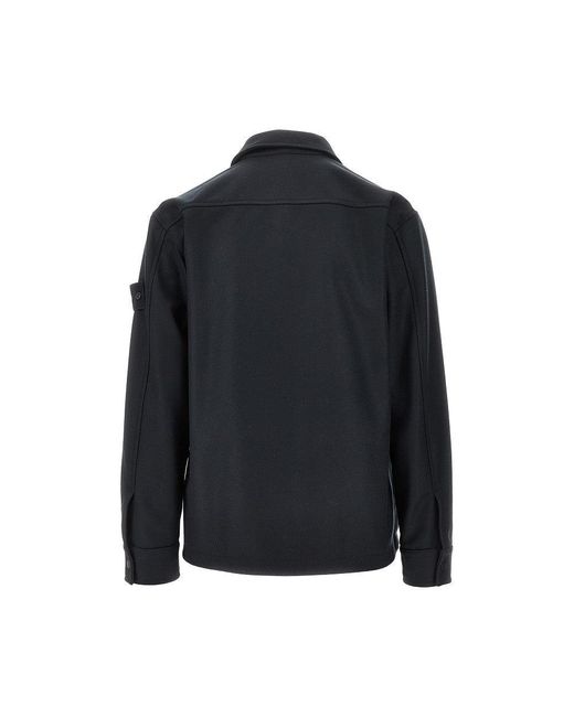 Overshirt Ghost di Stone Island in Black da Uomo
