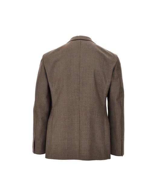 Luigi Bianchi Brown Houndstooth Single-Breasted Suit for men