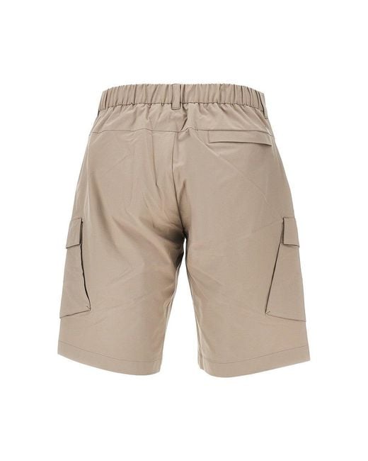 Herno Gray Nylon Dive Cargo Shorts for men